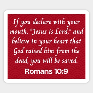 Bible Verse Romans 10:9 Sticker